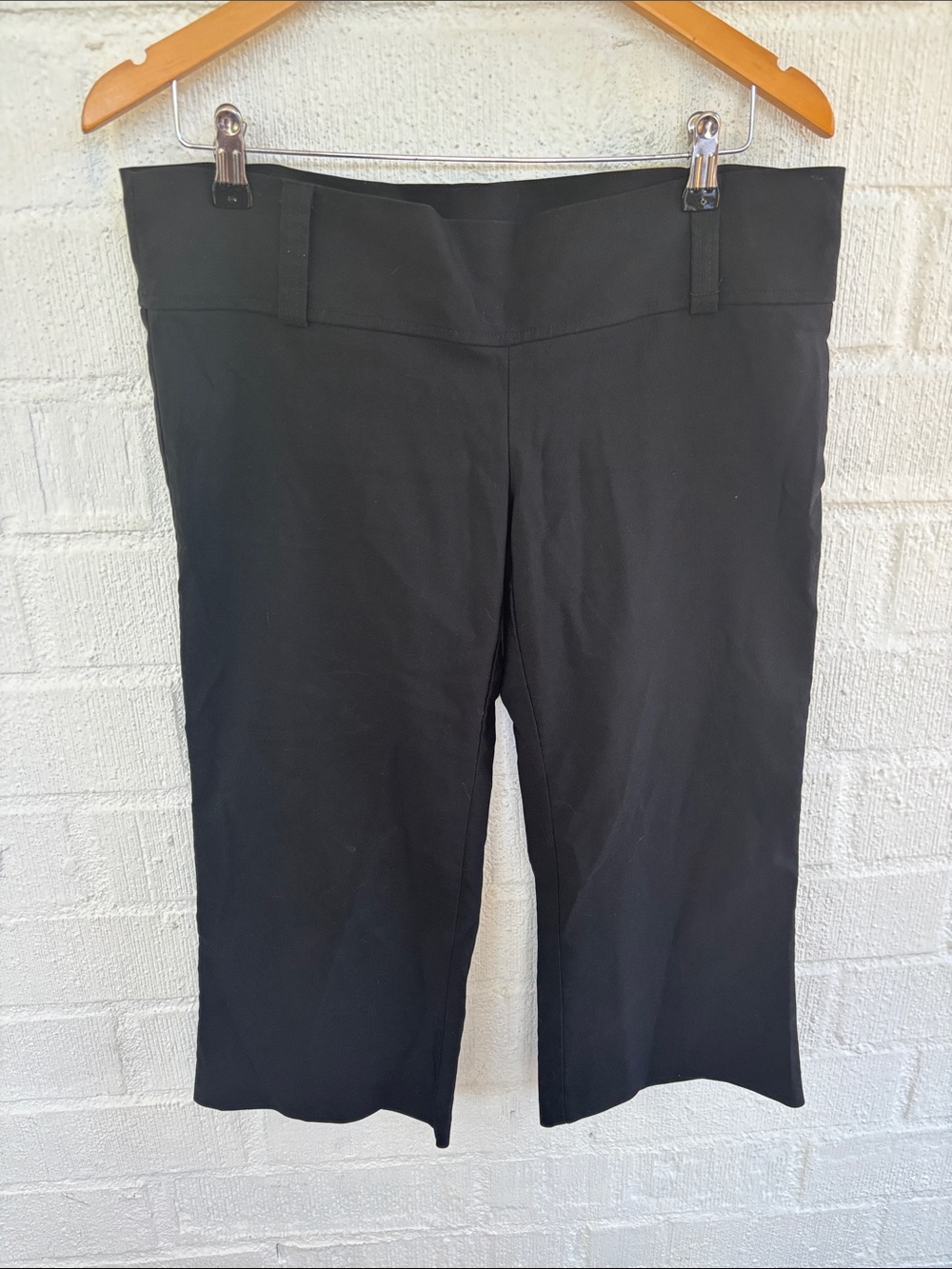 Wet Seal Low Rise Black Stretch Capri Pull On Pants sz L
